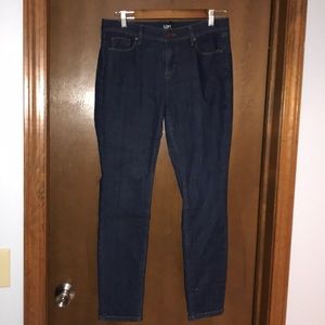LOFT Petites Dark Wash Modern Skinny Jeans